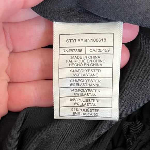 Steve Madden Ayana Black Asymmetric One Shoulder Midi/Mini Dress Large NWT - Picture 13 of 16